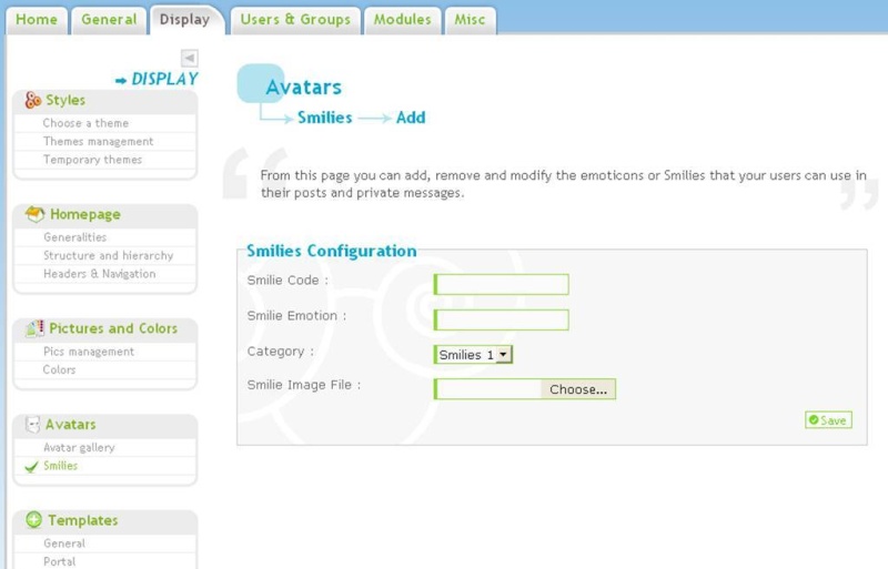 Adding Smilies Problem Sm110