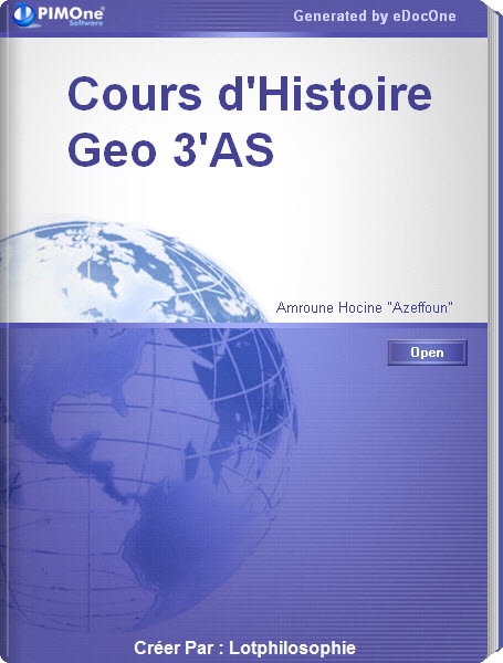 تجميعية جميع دروس التاريخ و الجغرافيا في كتاب الكتروني مفهرس Coursh10