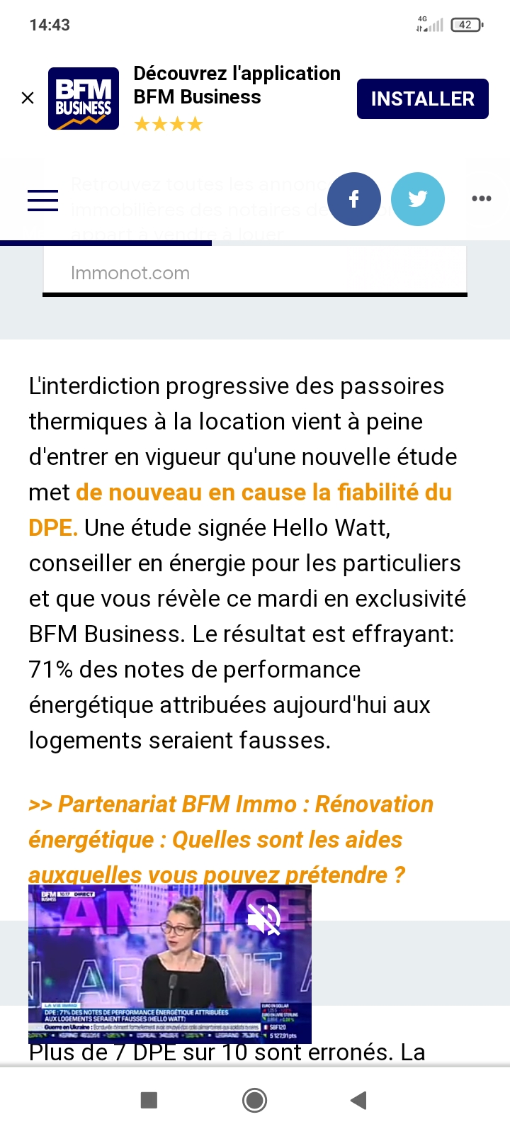 Écologie punitive sur les logements classés en F et G. Conséquences immédiates et avenir. Scree171