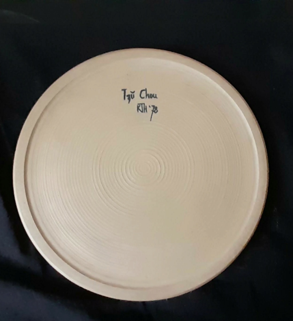 Orkney Pottery plate signed Tzū Chou. 20220111