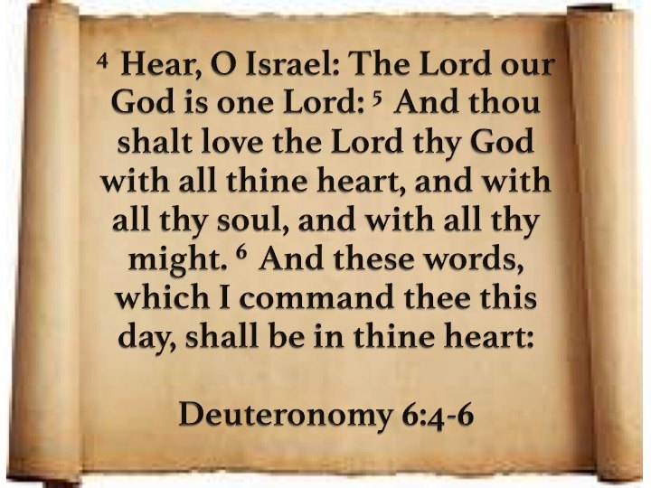 Jude's Powerpoint Work - Deuteronomy 6:4-6 - (Shema) - Deuteronomy 6:4-6 - Hear, O Yisra’ĕl: יהוה our Elohim, יהוה is one! 10448210