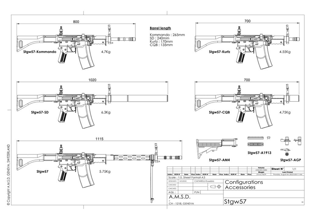 Mon fass 57 Commando A.M.S.D. Stgw5710