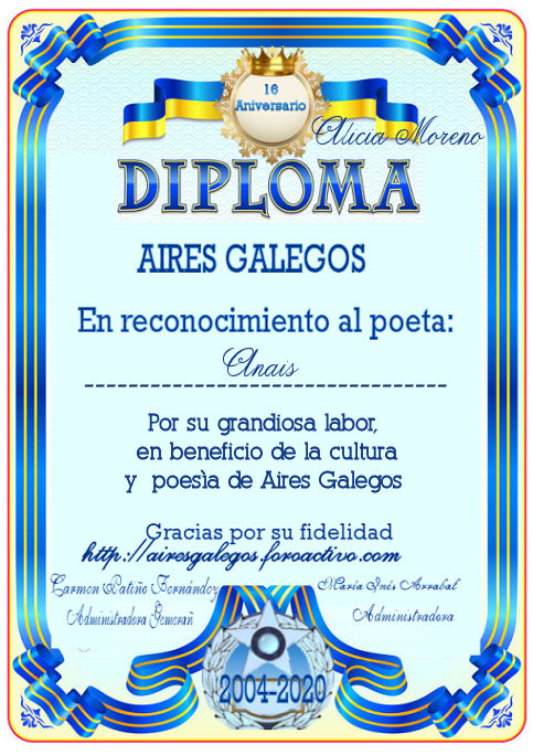 16 ANIVERSARIO AIRES GALEGOS -diplomas por orden alfabético Anais10