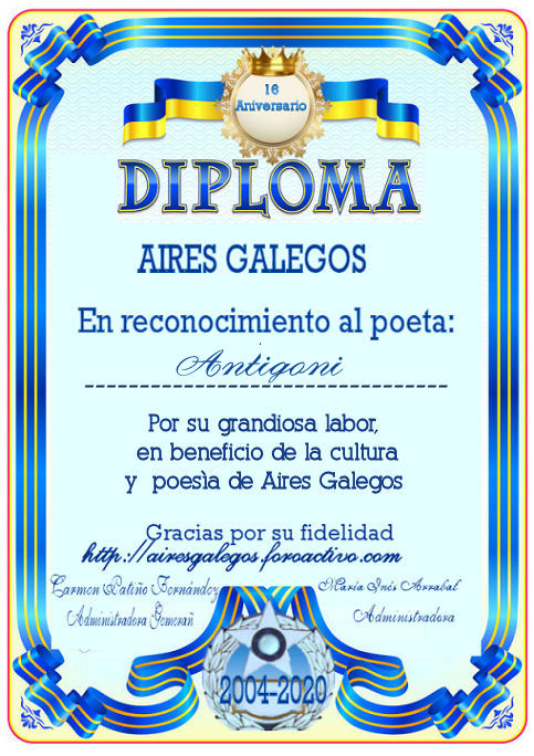 16 ANIVERSARIO AIRES GALEGOS -diplomas por orden alfabético Antigo15