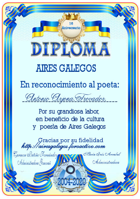 16 ANIVERSARIO AIRES GALEGOS -diplomas por orden alfabético Antoni18