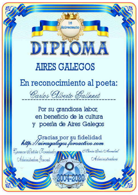 16 ANIVERSARIO AIRES GALEGOS -diplomas por orden alfabético Carlos14