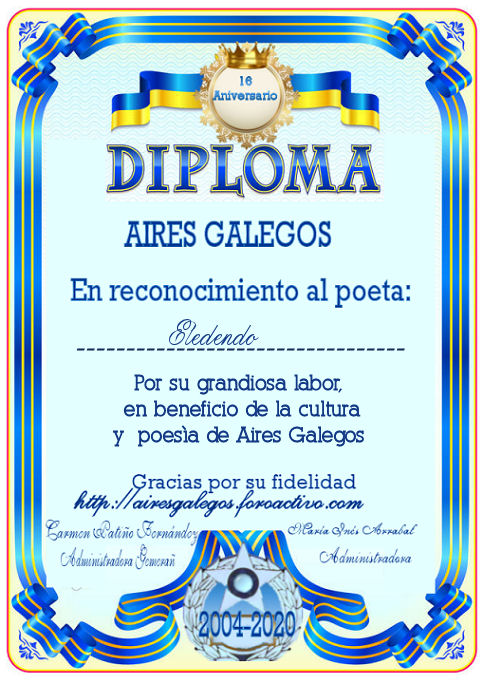 16 ANIVERSARIO AIRES GALEGOS -diplomas por orden alfabético Eleden13