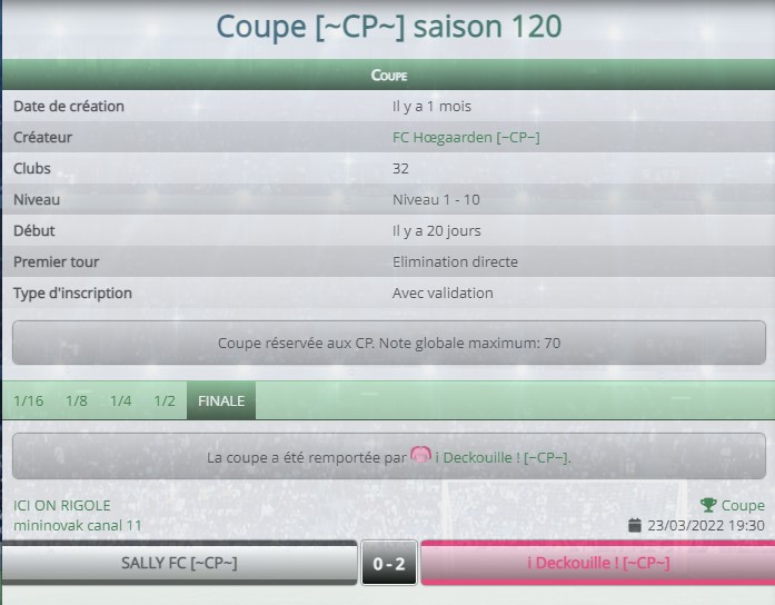 [~Palmarès~] Coupe CP Result10