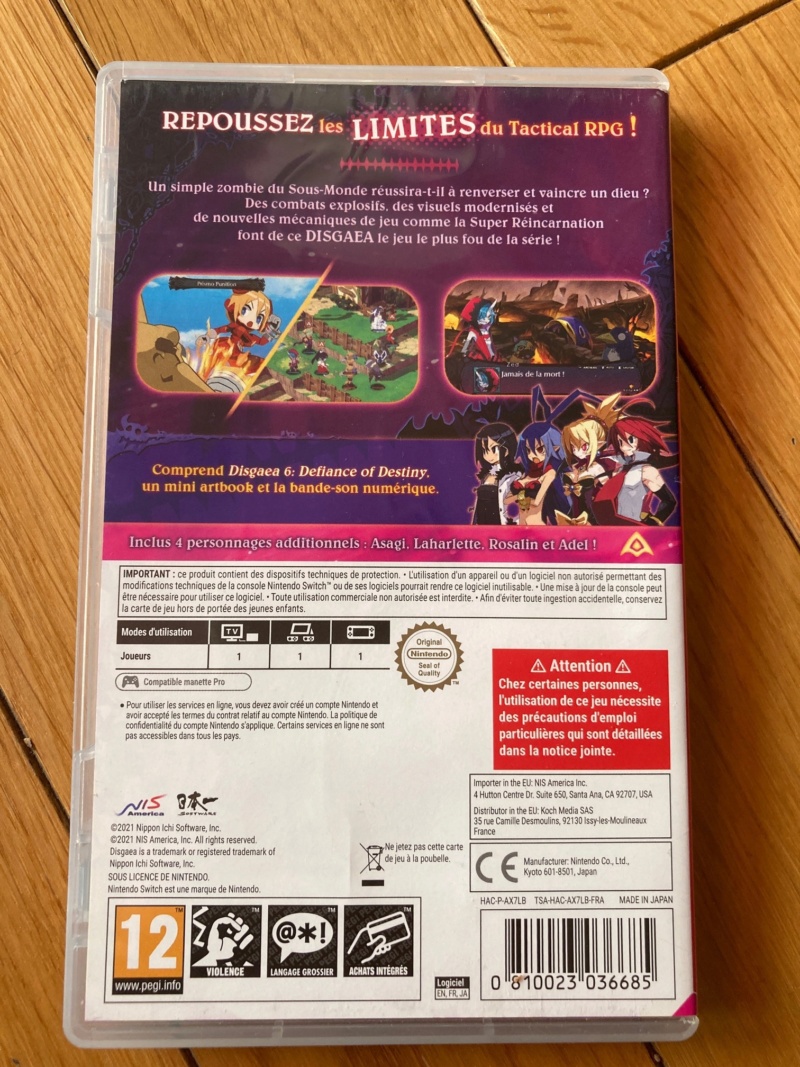  [VENDU] Jeu Nintendo Switch DISGAEA 6 - Defiance of Destiny - UNRELENTING EDITION Img_4316