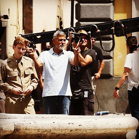 George Clooney filming in Rome Jamila10