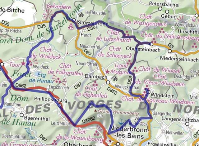 Renacimiento :1ère sortie dans les Vosges du Nord Carte10