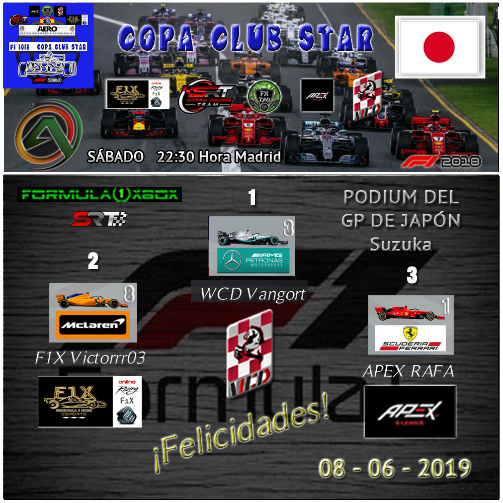F1 2018 - XBOX ONE * COPA CLUB STAR * AERO / SRT / F1X * RESULTADOS RACE 4 GP DE JAPÓN -SUZUKA 08-06-2019. Cabece71