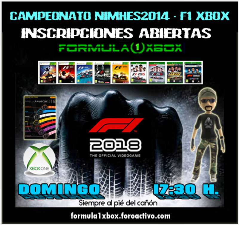 XBOX ONE - F1 2018 / CAMPEONATO FERNANDO ALONSO 8.0 - F1 XBOX / TODAS LAS AYUDAS / NORMAS Y REGLAMENTO / CONFIGURACIÓN / MUNDIAL COMPLETO COMIENZA EL DOMINGO 30-09-2018. Doming16