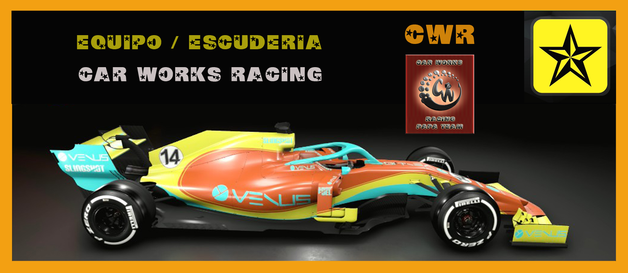 F1 2019 - PERSONALIZADOS / LIGA STAR TEAM / PRESENTACIÓN DEL EQUIPO  CAR WORKS RACING / CWR. Escude39