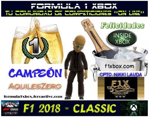 ¡ CAMPEÓN ! *** F1 2018 - CLASSIC / XBOX ONE *** CAMPEONATO NIKKI LAUDA - F1X / CAMPEÓN, RESULTADO, PODIUM, CALENDARIO Y CLASIFICACIÓN FINAL.  F1-pod28