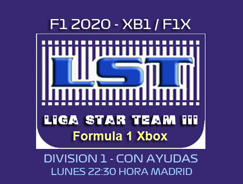 F1 202 - XB1 * LIGA STAR TEAM III - FORMULA 1 XBOX * PRIMERA DIVISION * LUNES 22:30 HORA MADRID * COCHES F1 PERSONALIZADOS * CALENDARIO COMPLETO DEL CAMPEONATO * F1X + TODA LA INFORMACION * Liga_s19