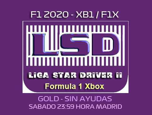 * F1 2020 - XB1 * LIGA STAR DRIVER  II - F1X * SABADO 23:59 HORA MADRID * GOLD - SIN AYUDAS  * INSCRIPCIONES ABIERTAS * ORGANIZA F1X PAPADEVILS * Logo_d12