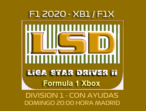 * F1 2020 - XB1 * LIGA STARDRIVER  II - F1X * DOMINGO 20:00 HORA MADRID * DIVISION 1 * INSCRIPCIONES ABIERTAS * ORGANIZA F1X PAPADEVILS * Logo_p16