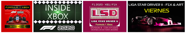 F1 2020 - XB1 * LIGA STAR DRIVER II - FORMULA 1 XBOX * TERCERA DIVISION *  VIERNES 22:30 HORA MADRID * COCHES F1 PERSONALIZADOS * CALENDARIO COMPLETO DEL CAMPEONATO / EN 3 FASES DE 7 / 7 Y 8 CARRERAS * TROFEOS Y PREMIOS * F1X & ART.  Vierne23