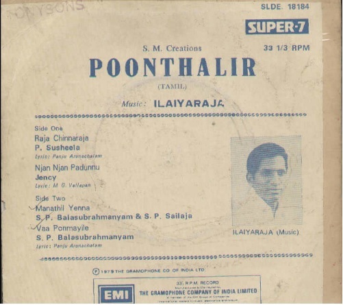 Vinyl ("LP" record) covers speak about IR (Pictures & Details) - Thamizh - Page 2 Poonth11