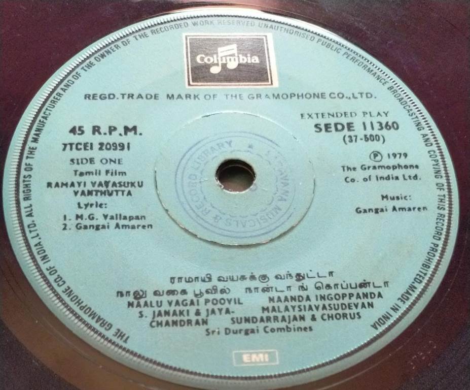 Gangai Amaran as music director Ramayi11