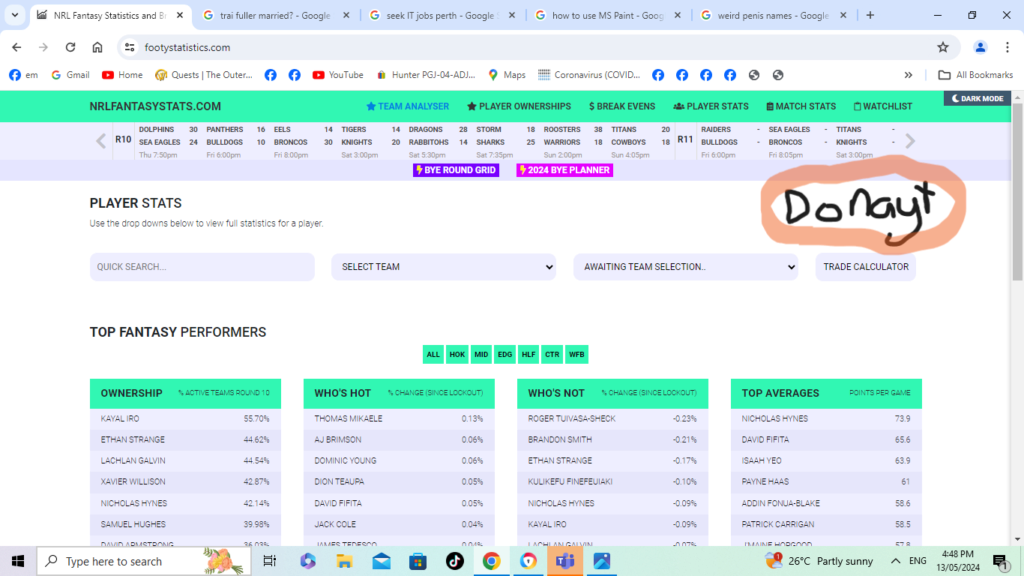 NRL Fantasy 2024 Part 39 - Wow no Trbojevic, Cleary, Hynes, Bateman, Smith , Papenhuyzen  - Page 22 Screen29