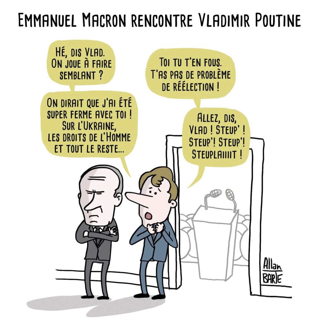 Dessin du jour . Pas obligatoirement culinaire, la cuisinière s'intéresse aussi à l'actualité . - Page 8 Macron10