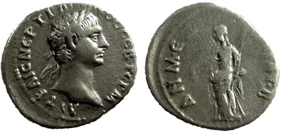 Didracma de Trajano ΔHM EΞ YΠAT B, Eleutheria (Libertad) Cesarea de Capadocia Trajan10