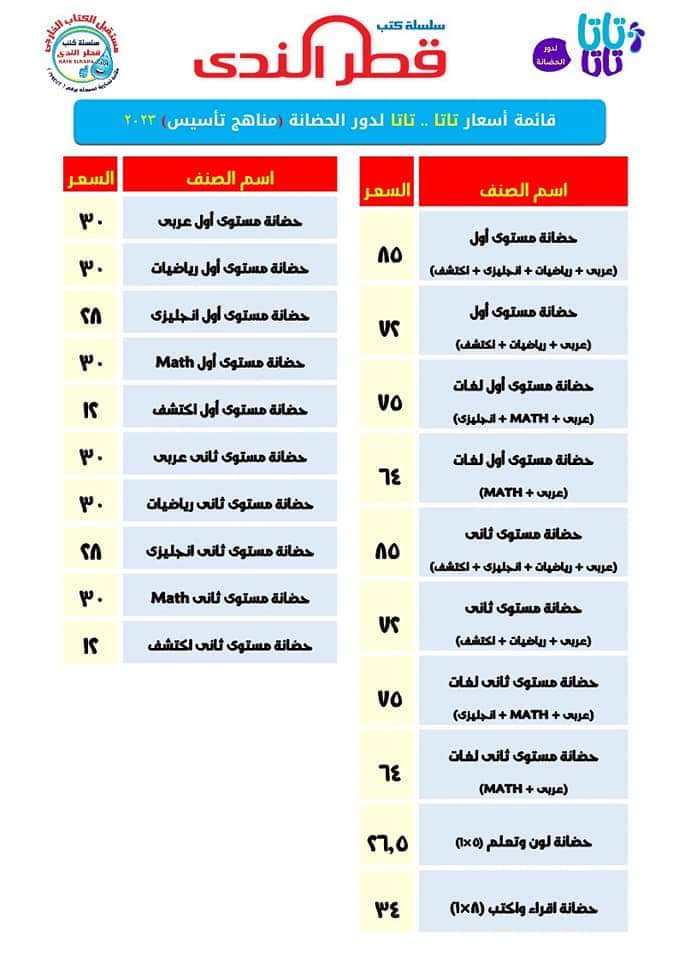 قائمة أسعار جميع الكتب الخارجية الترم الثاني 2023 لكل الصفوف 1_fb_i23