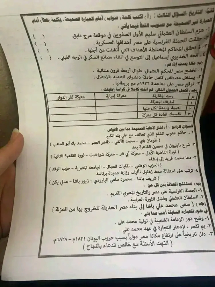 حل امتحان الدراسات للصف الثالث الاعدادي الترم الأول 2023 محافظة القاهرة 2_webp15