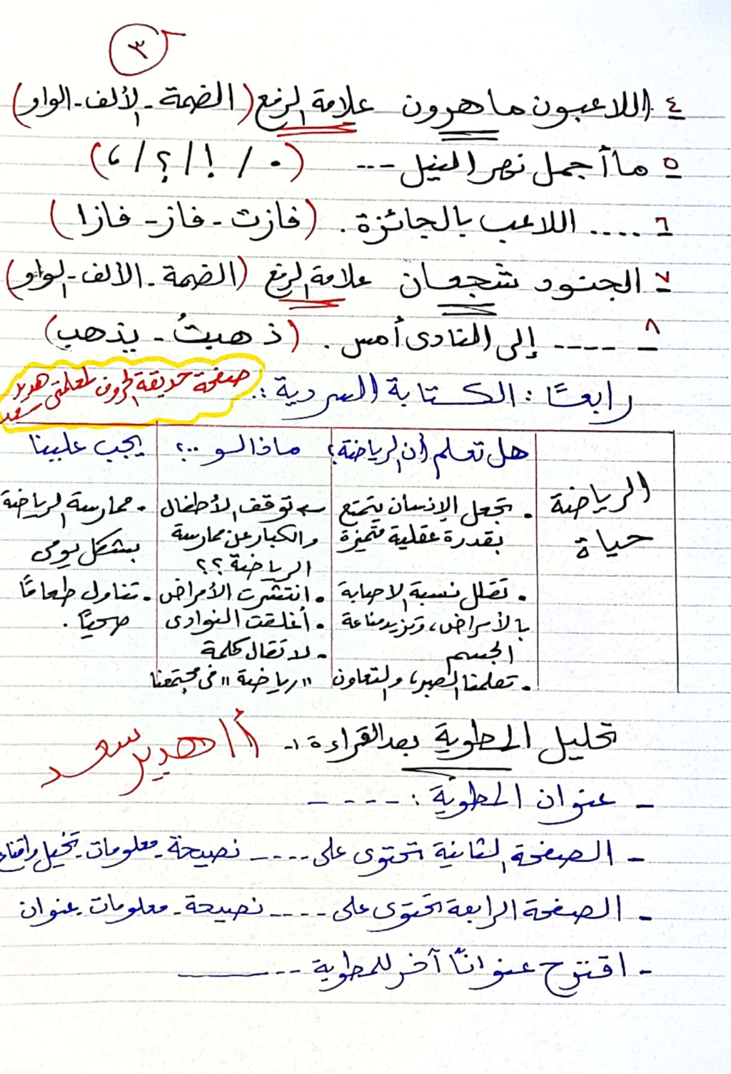 اختبار لغة عربية رابعة ابتدائي الترم الثانى 2022 أ/ هدير سعد       317