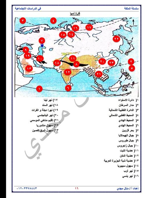 النقاط التي لايخرج عنها امتحان الدراسات للصف الثالث الاعدادي ترم أول 2023 4_img213