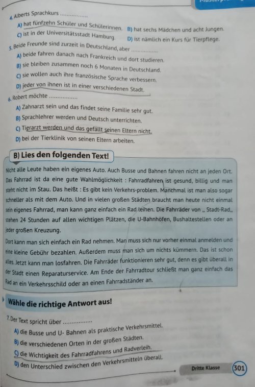 3 امتحانات مجابة في اللغة الألمانية تالتة ثانوي 2024 572