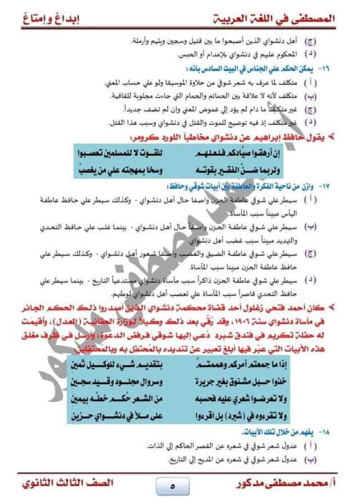 كيف تحصل على  ٦٠ درجة من ٨٠ درجة في امتحان اللغة العربية للثانوية العامة ٢٠ 5_img_54