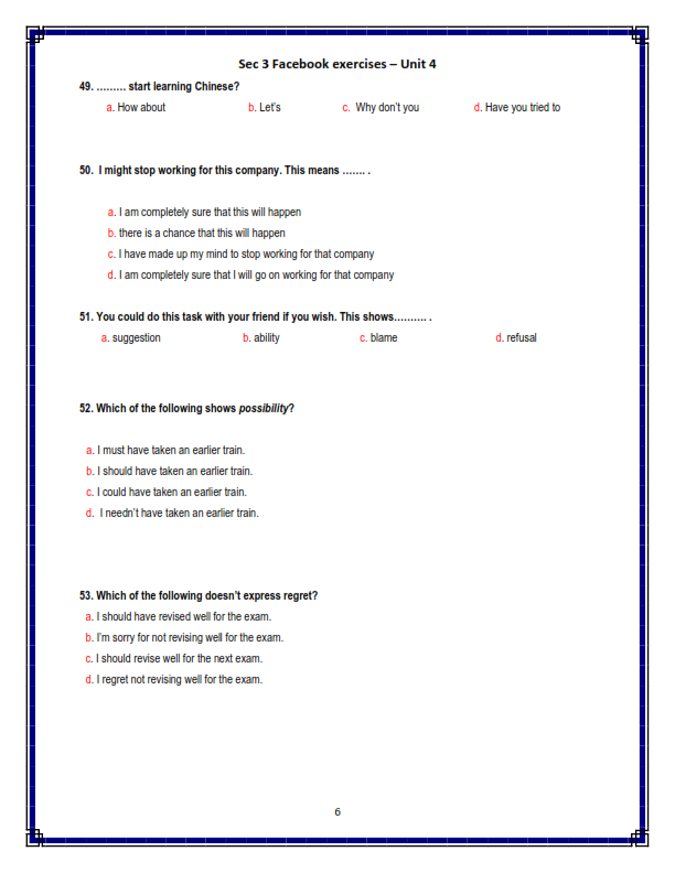 3 نماذج امتحان لغة انجليزية بنظام بابل شيت للصف الثالث الثانوي 2024 Unit_415