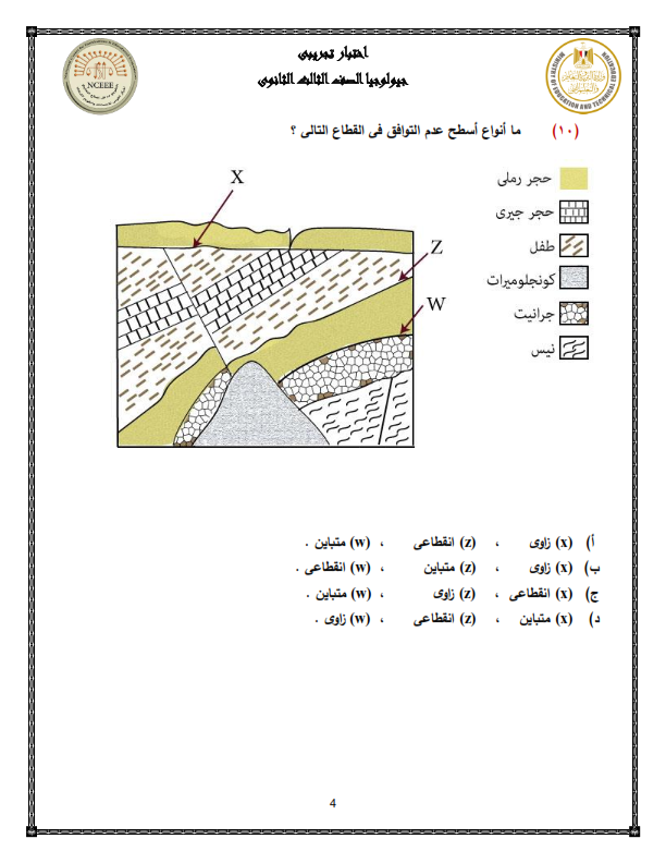  نموذج الوزارة امتحان الجيولوجيا ثالثة ثانوي 2024 بالحل  Yoiaiy14