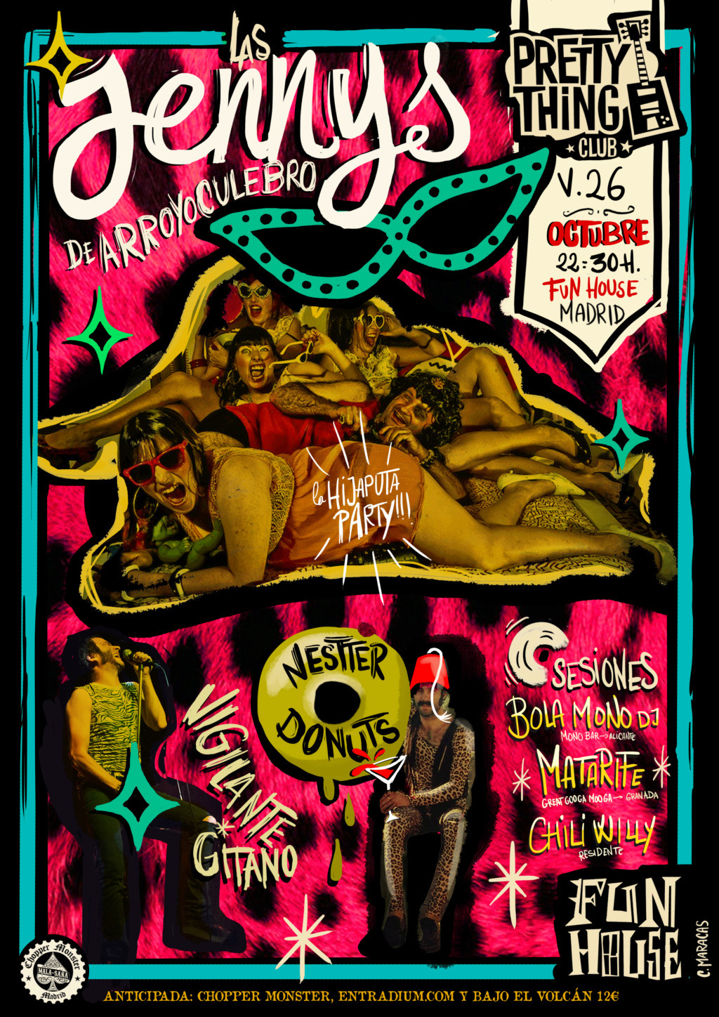 Las Jennys de Arroyoculebro + Vigilante Gitano + Nestter Donuts en Fun House Bar (Madrid) Las_je10