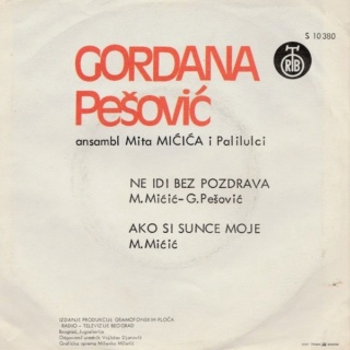 Gordana Pesovic  1976 - Ne idi bez pozdrava Zadnja44