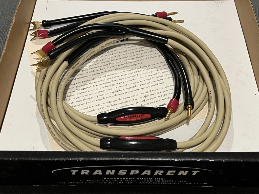 Transparent Audio The Wave 200 speaker cable (sold) Img_2203