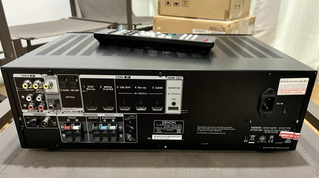 Denon AVR-X250BT AV Amplifier (SOLD) Img_5610