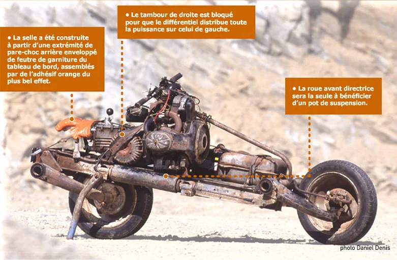 immobilisé dans le Sahara il transforme sa Citroën 2CV en moto D89b0a12