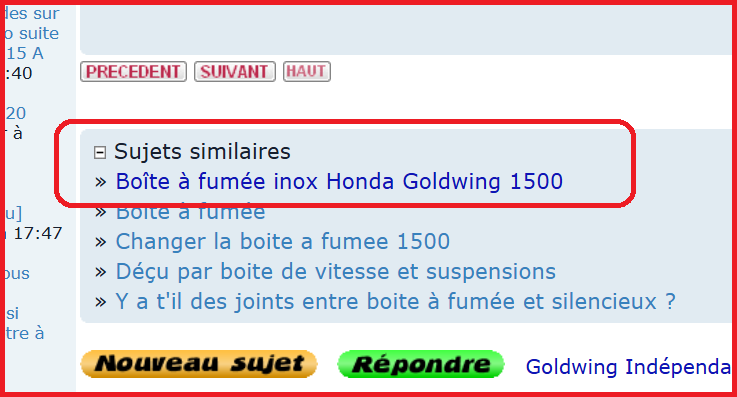 Boîte à fumée inox Honda Goldwing 1500 Fffff450