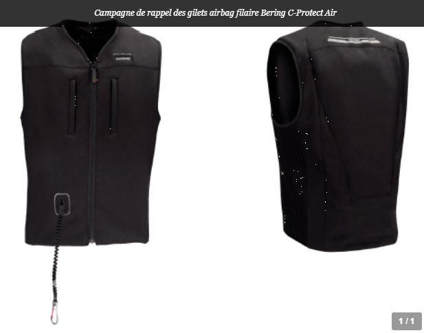 Campagne de rappel pour des gilets airbag filaire Bering C-Protect Air Snip_748
