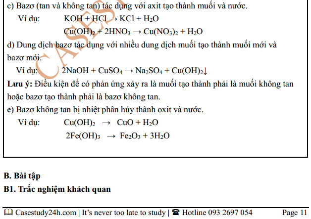 [Hóa học 9] - Bài 3. Tính chất hóa học của bazơ Bazo_210