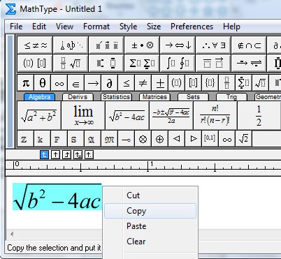 HD5 - Lấy mã LaTeX công thức toán từ MathType Mathty11