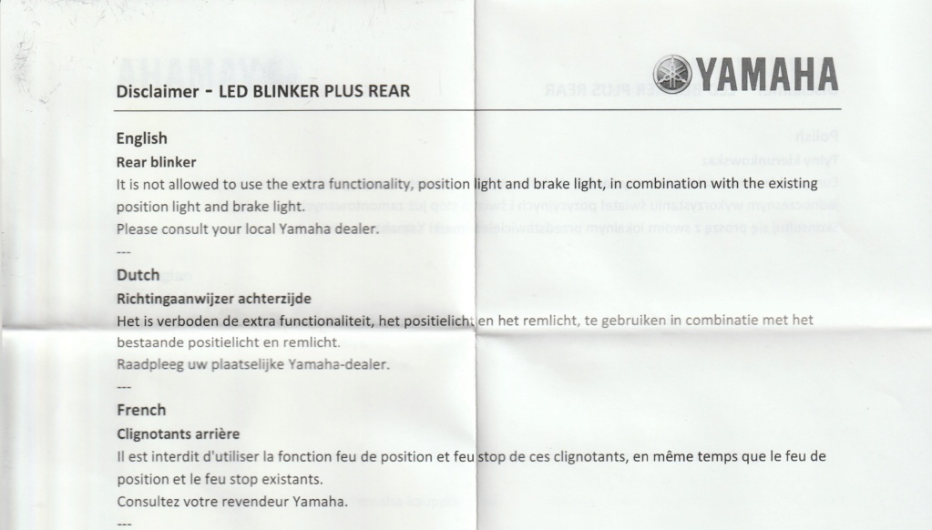 Clignotant - Présentions clignotant "Yamaha Led +" conçu par "GK Design" Averti11