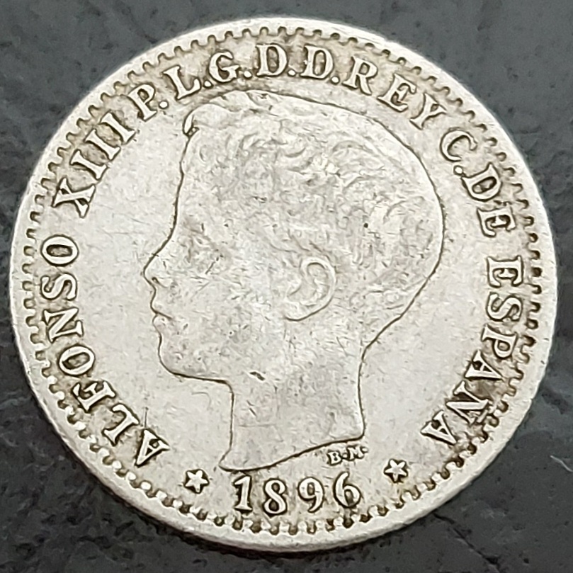 10 Centavos para la Isla de Puerto Rico, 1896. 20210213