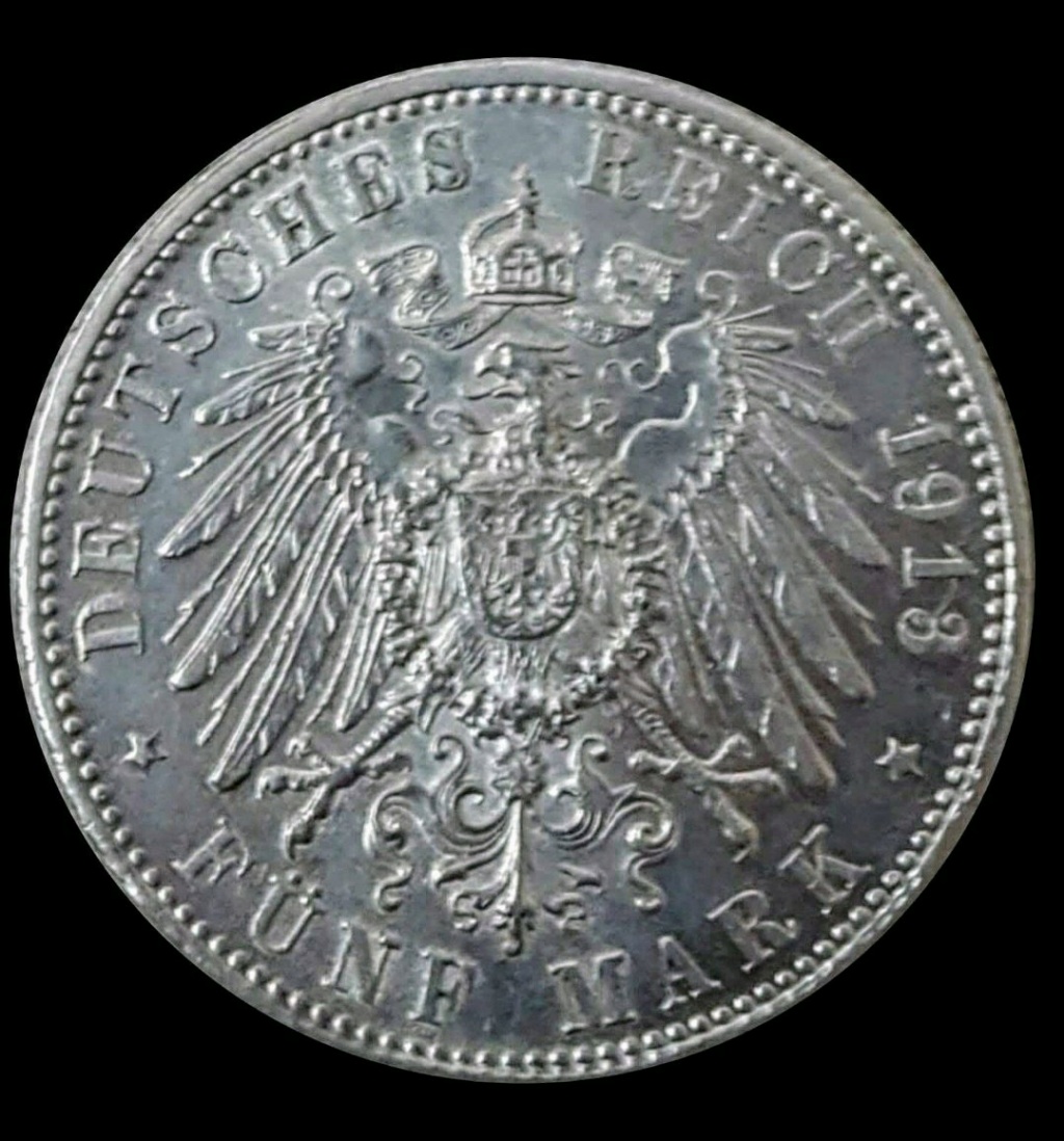 Imperio Alemán, Baviera: 5 Marcos 1913 D Screen60