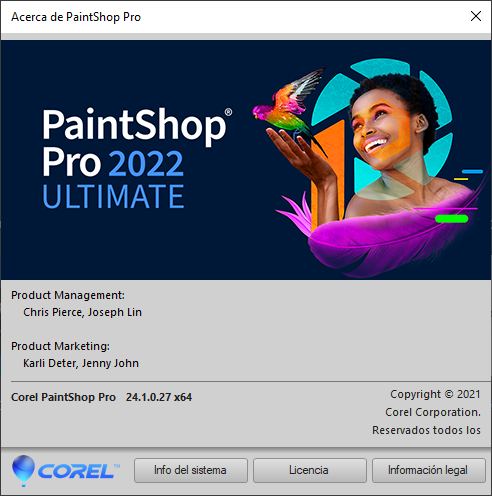Corel PaintShop Pro 2022 Ultimate v24.1.0.27 Multilenguaje (Español), Software de Edición de Fotos Crpspr14