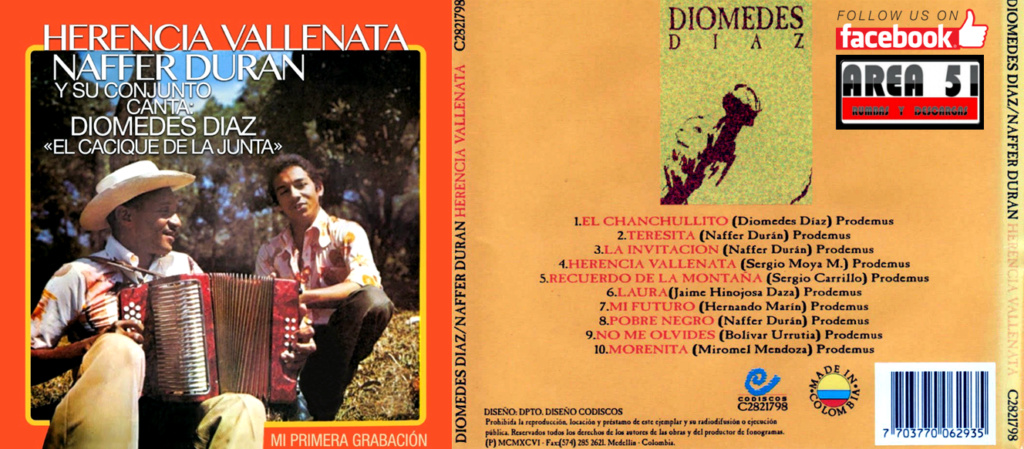 DIOMEDES DIAZ & NAFFER DURAN - HERENCIA VALLENATA - MI PRIMERA GRABACION (1976) Diomed11